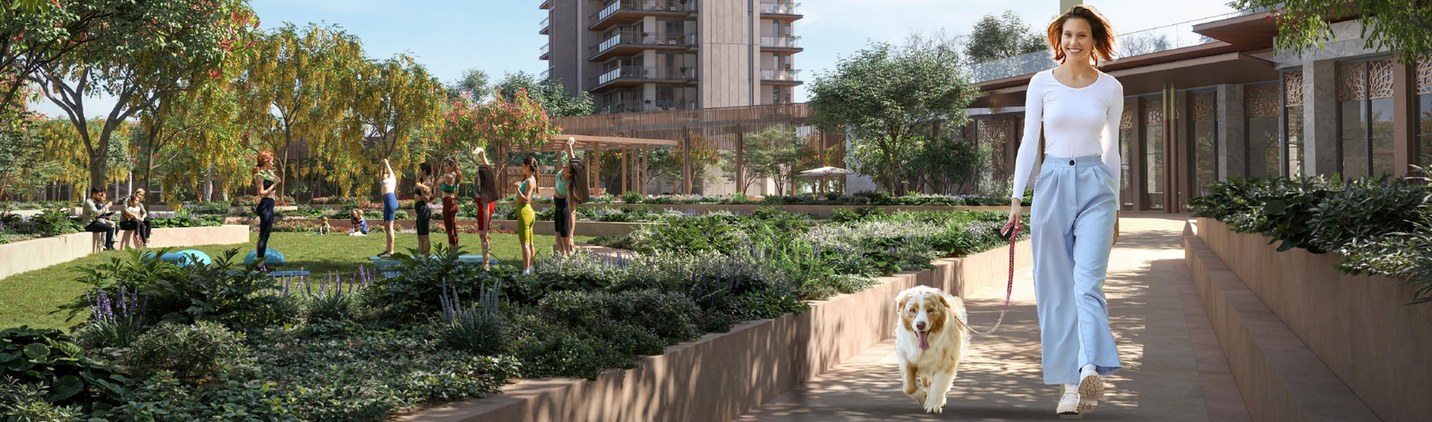 Four World-Class Clubhouses Connected by Elevated Walkways