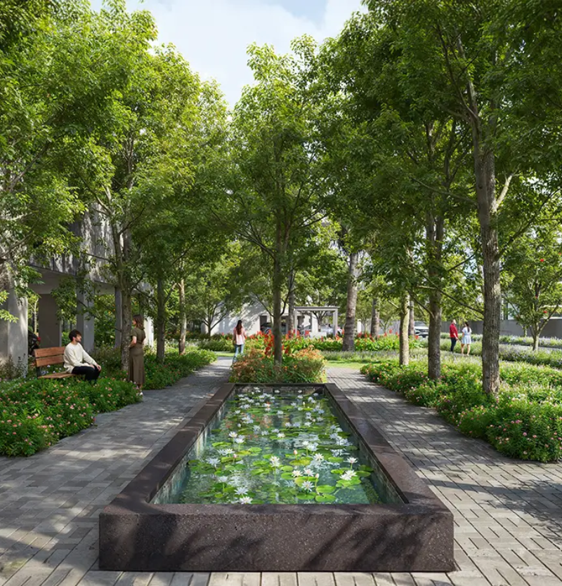 Landscaped green spaces at Birla Navya Golf Course Extension Road